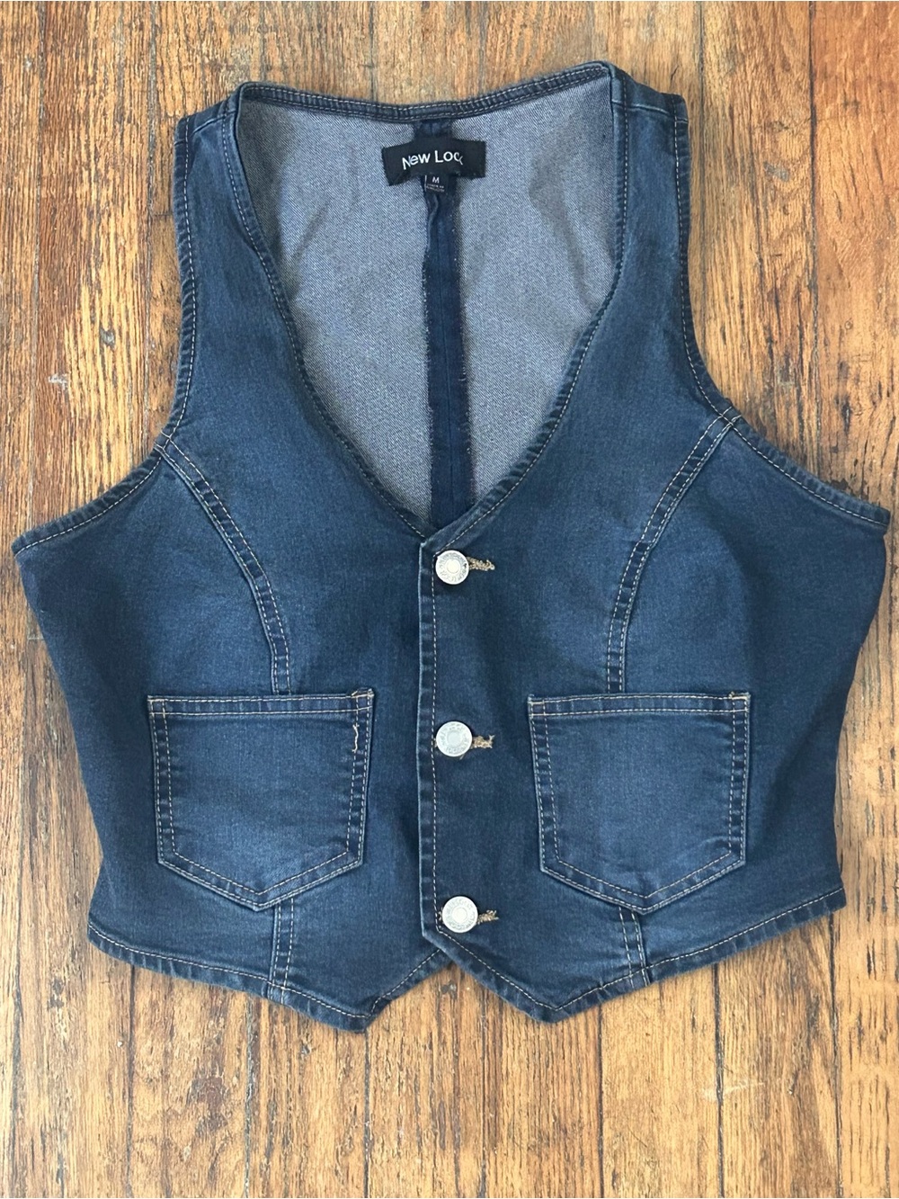 Women's Dark Blue Denim Vest